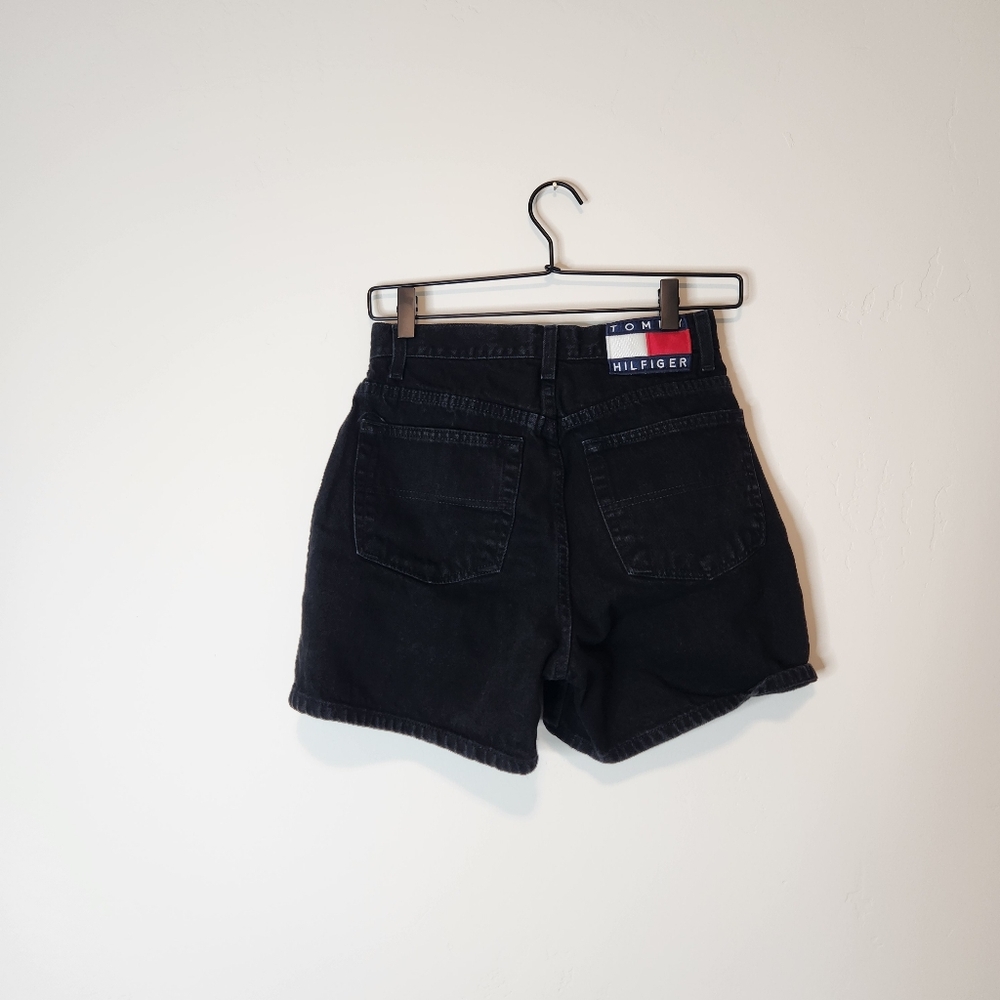 Tommy Hilfiger Vintage Flag Tag Belt Loop Perfect T Shorts Jean Shorts Size 6 - Picture 2 of 7
